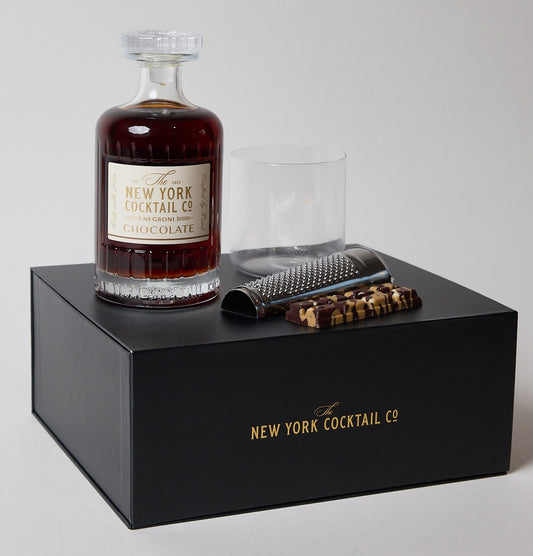 NYCC - One Bottle + Glass Gift Box - Choc Negroni + Grater + Chocolate